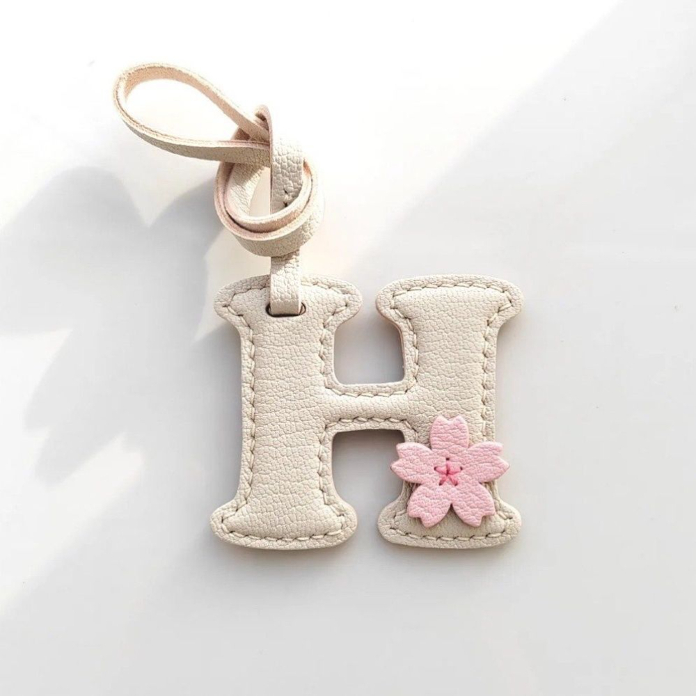 Monogram Keychain Leather - Kreative hochwertige echtes Leder Initial Schlüsselanhänger