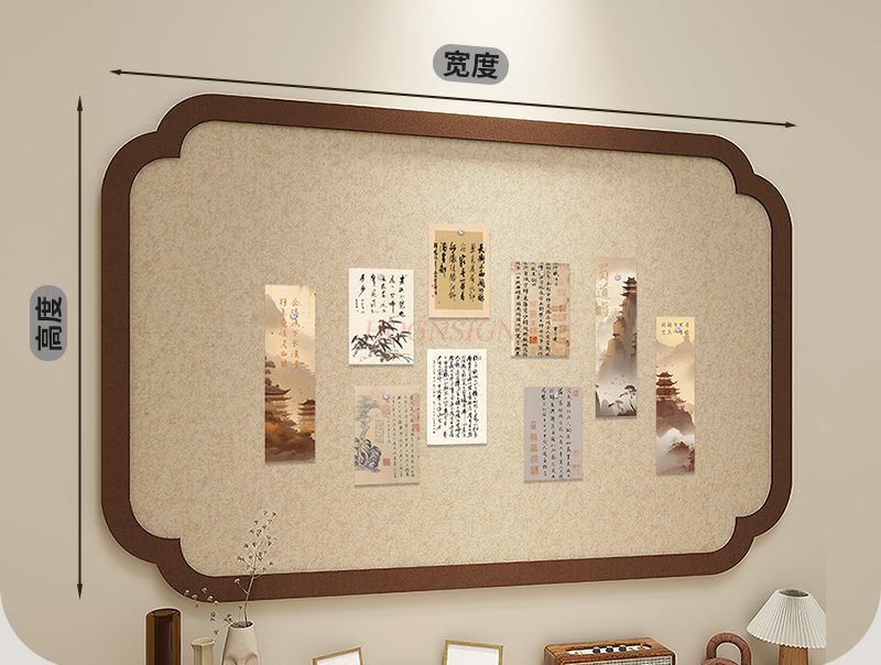 Engraved Wood Frame - 1 stücke Nationalen stil filz bord