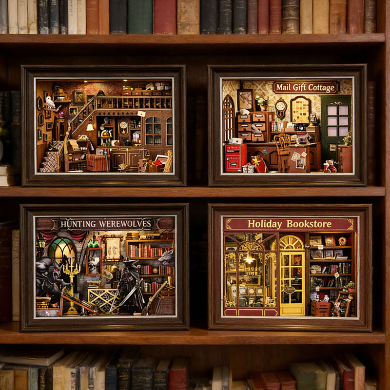DIY 3D Holz-Büchernische-Set,  – Engraved Wood Frame Bewertung und Preis